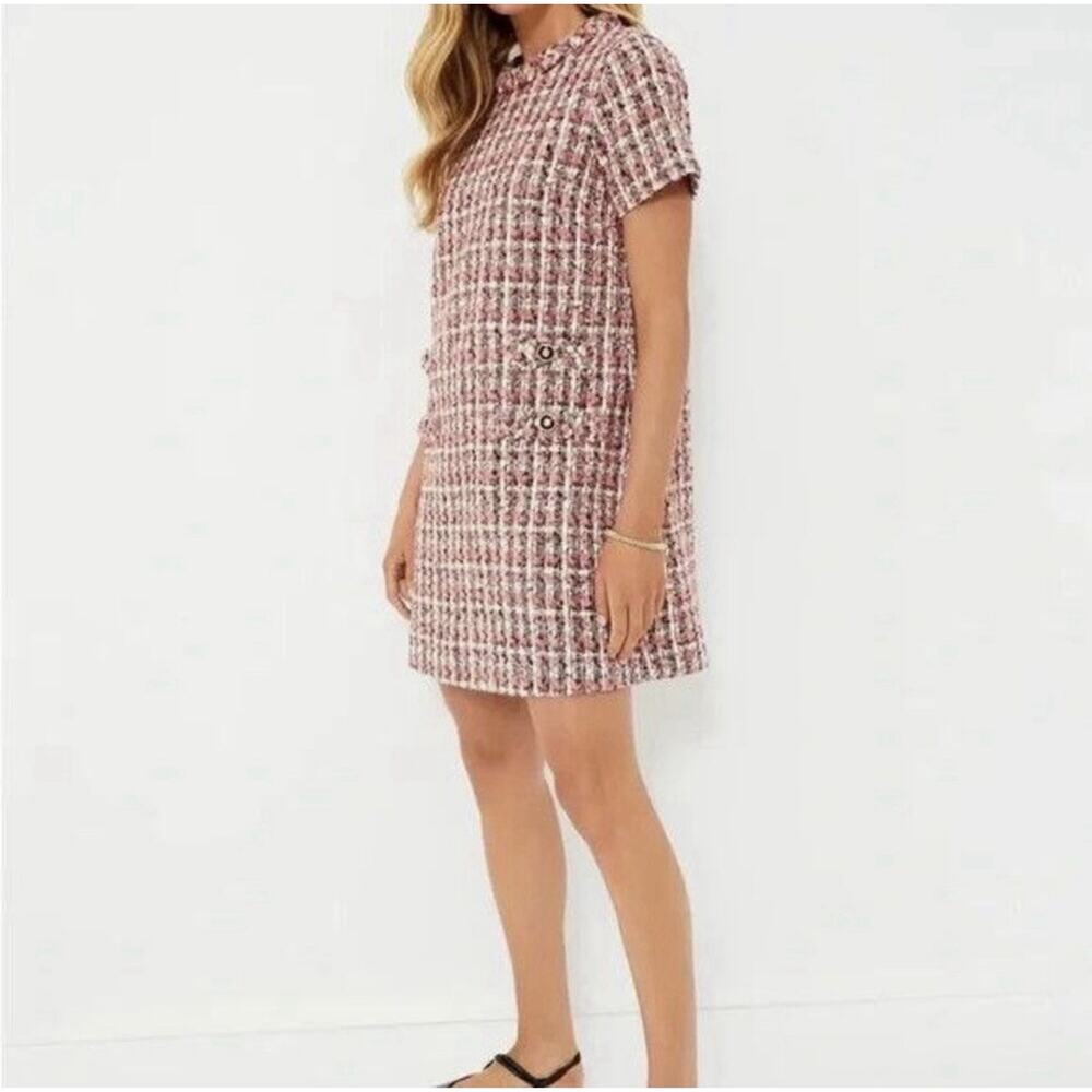 Tuckernuck pink tweed Jackie dress sz large Magnolia